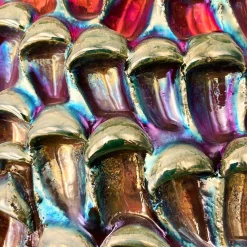 Vaso grande alto Onda Iridescent Metallic Raku