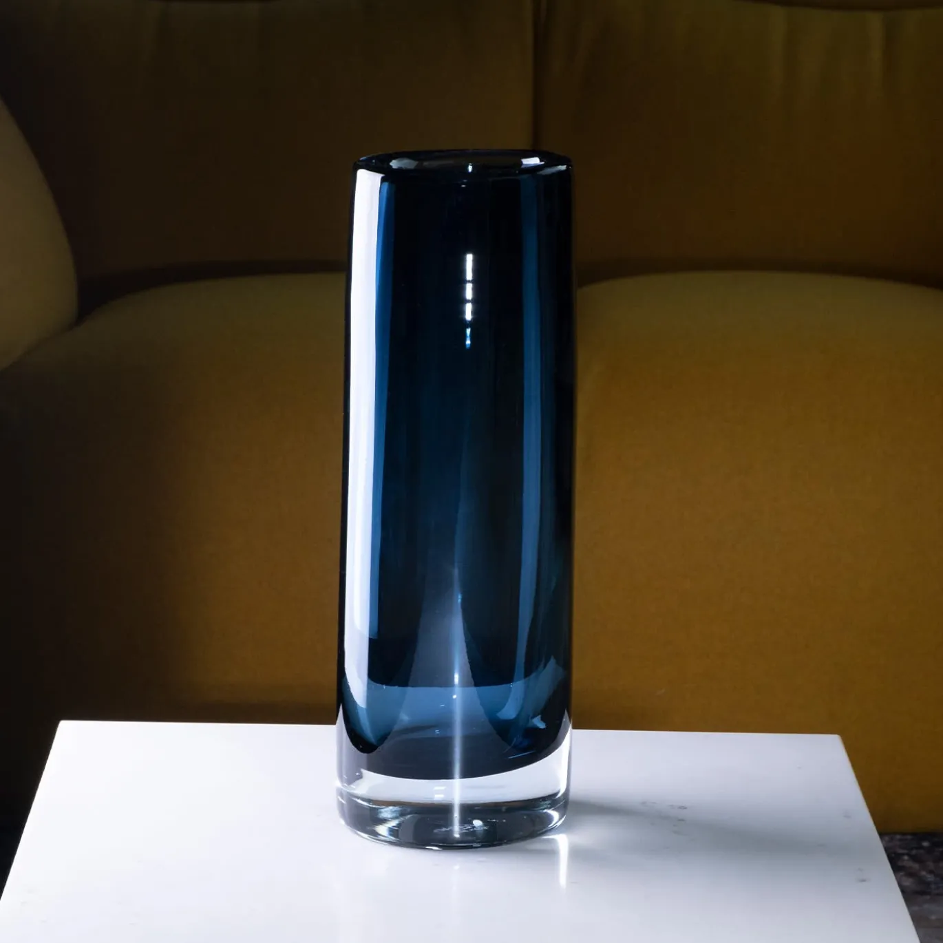 Vaso grande Cilindro - Lucido - Blu profondo