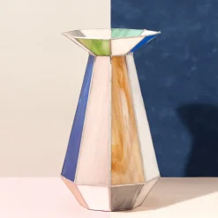 Vaso grande in vetro colorato Caleido