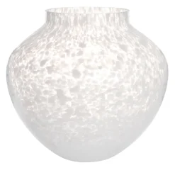 Vaso Grande in Vetro di Murano Bianco Opaline Olla