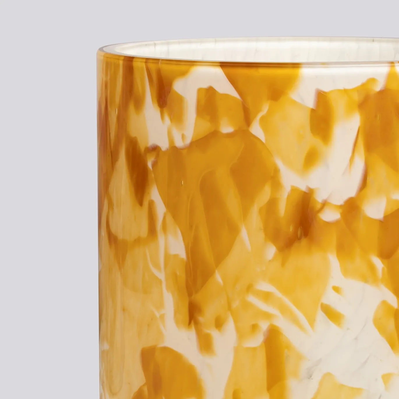 Vaso Grande in Vetro di Murano Karkadè con Tecnica Nougat