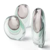 Vaso grande in vetro soffiato Essence Amethyst, verde e grigio