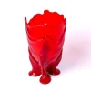 Vaso Grande Trasparente in Resina Rossa di Gaetano Pesce