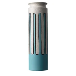 Vaso greco azzurro e bianco di Aldo Londi