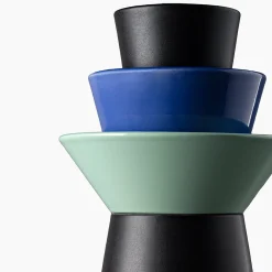 Vaso grigio, nero e verde di Marco Zannini