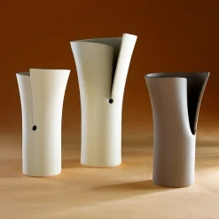 Vaso Helix Piccolo in Ceramica Beige