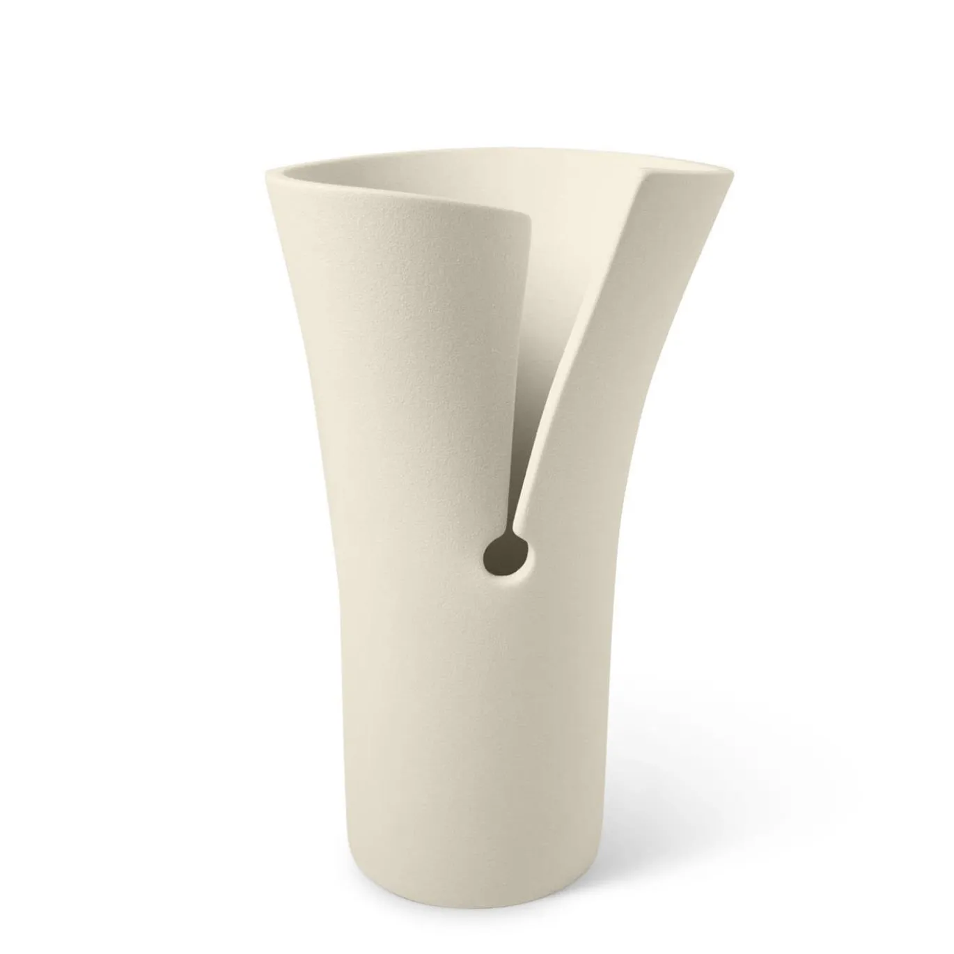 Vaso Helix Piccolo in Ceramica Beige