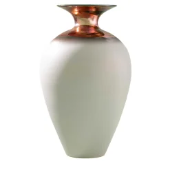 Vaso in Ceramica a Collo Lungo Grande Riflesso Panarea