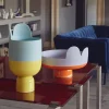 Vaso in Ceramica Acquamarina e Gialla Petali di Luca Binaglia