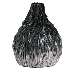 Vaso in ceramica a mosaico in argento-bronzo Serpentine