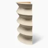 Vaso in ceramica beige Curve #1 di Zaven