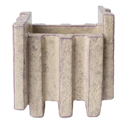 Vaso in ceramica beige e viola Merlate N. 1 di P. Urquiola