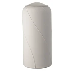 Vaso in Ceramica Bianca con Coperchio di Benjamin Humbert