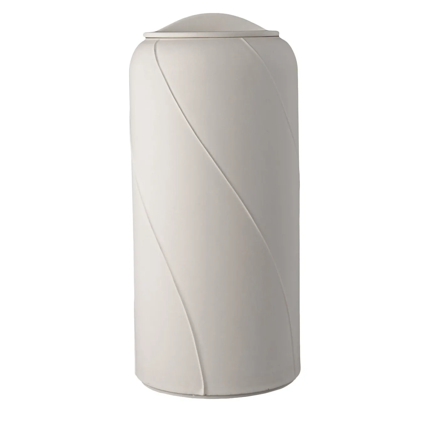 Vaso in Ceramica Bianca con Coperchio di Benjamin Humbert