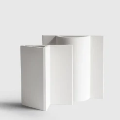 Vaso in ceramica bianca Knight