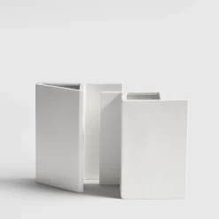 Vaso in ceramica bianca Knight