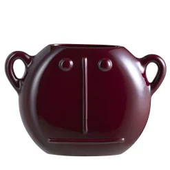 Vaso in Ceramica Bordeaux Lino di Monica Castiglioni