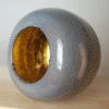 Vaso in ceramica con finitura effetto cobblestone e interno in foglia oro della Small Collection