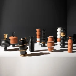 Vaso in Ceramica Dual Flute #2 di Ugo La Pietra