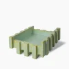 Vaso in ceramica giallo e verde menta Merlate Bolo N. 4 di P. Urquiola