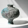 Vaso in ceramica Hydria blu e grigio