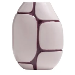 Vaso in ceramica Lagune 2 lucido lilla grigio e mirtillo