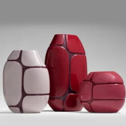 Vaso in ceramica lucida Cyclamen e Bordeaux Lagune 3