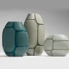 Vaso in ceramica lucida Lagune 2 color verde acqua e Biscay Bay