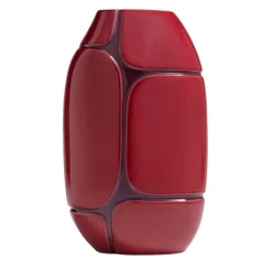 Vaso in ceramica lucida Lagune 1 Bordeaux e Mirtillo
