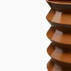 Vaso in ceramica marrone Curve #1 di Zaven