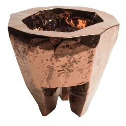 Vaso in ceramica Monolite 2 Bronzo