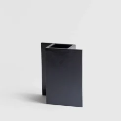 Vaso in ceramica nera Rook