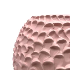Vaso in Ceramica Olive Serie Onda Rosa Opaco