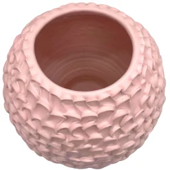 Vaso in Ceramica Olive Serie Onda Rosa Opaco