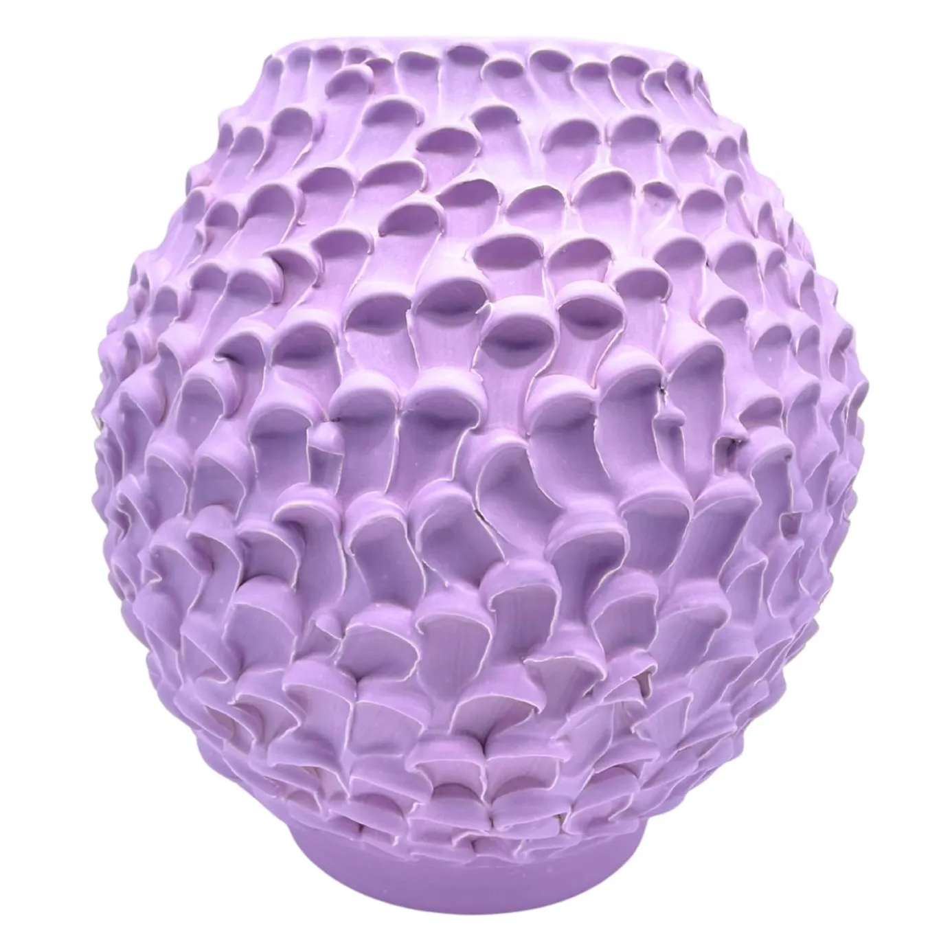 Vaso in Ceramica Olive Serie Onda Lilla Campanula