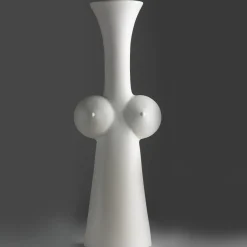Vaso in Ceramica Opaco Bianco Venus di Ambrogio Pozzi