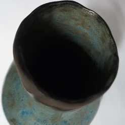 Vaso in ceramica Pianosa 2 marrone e azzurro