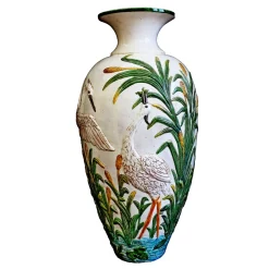 Vaso in ceramica policroma Aironi