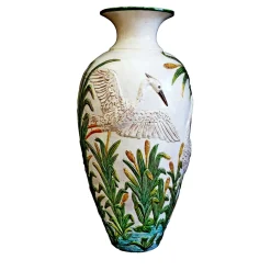 Vaso in ceramica policroma Aironi