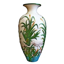Vaso in ceramica policroma Aironi