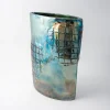 Vaso in Ceramica Policroma Bagliori a Venezia di Nino Basso
