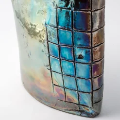 Vaso in Ceramica Policroma Bagliori a Venezia di Nino Basso