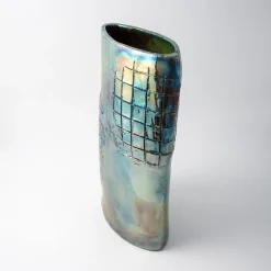 Vaso in Ceramica Policroma Bagliori a Venezia di Nino Basso