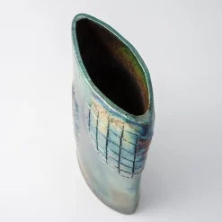 Vaso in Ceramica Policroma Bagliori a Venezia di Nino Basso