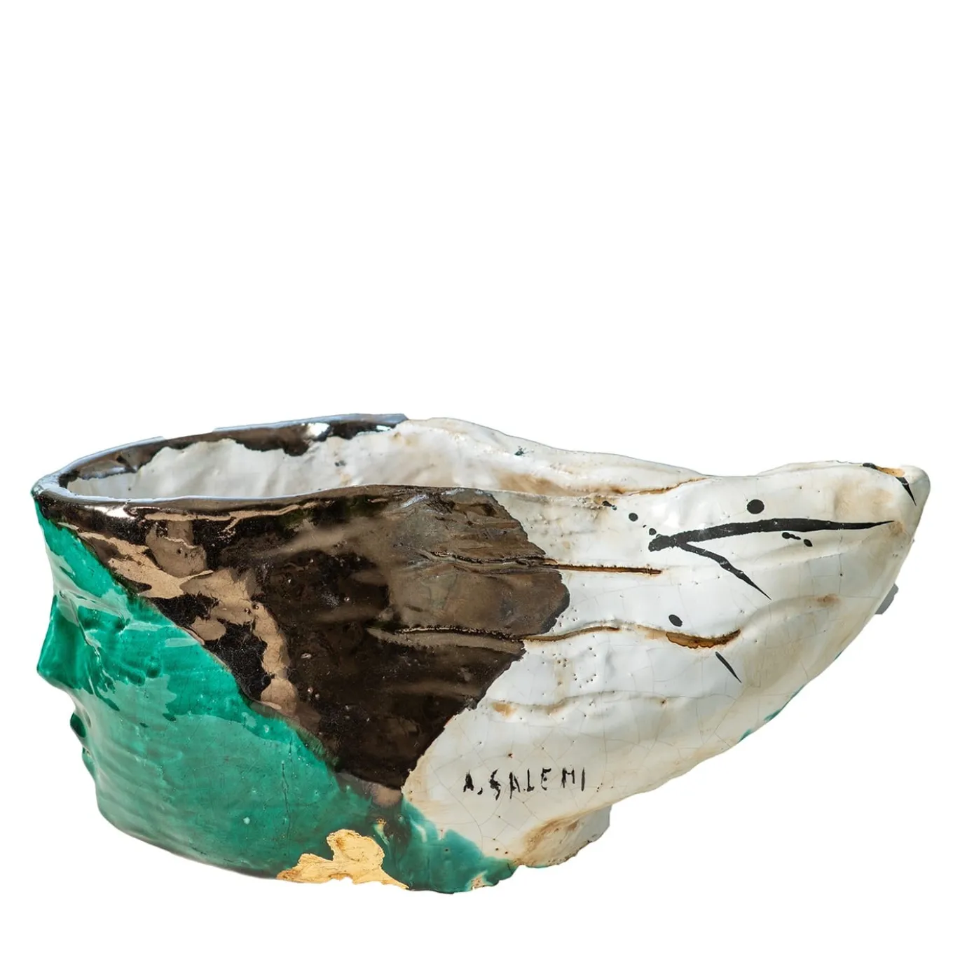 Vaso in ceramica policroma La Forza Del Vento