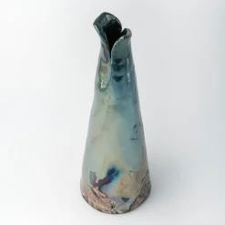 Vaso in Ceramica Policroma Notturno a Portofino di Nino Basso
