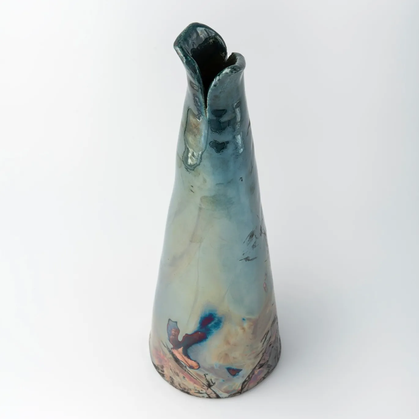 Vaso in Ceramica Policroma Notturno a Portofino di Nino Basso
