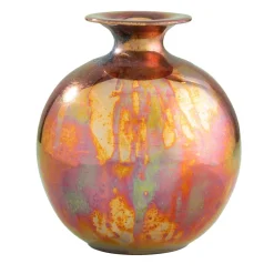Vaso in Ceramica Policromatico Sferico Grande Riflesso