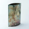 Vaso in Ceramica Policroma Tramonto a Portofino di Nino Basso