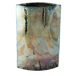 Vaso in Ceramica Policroma Tramonto a Portofino di Nino Basso